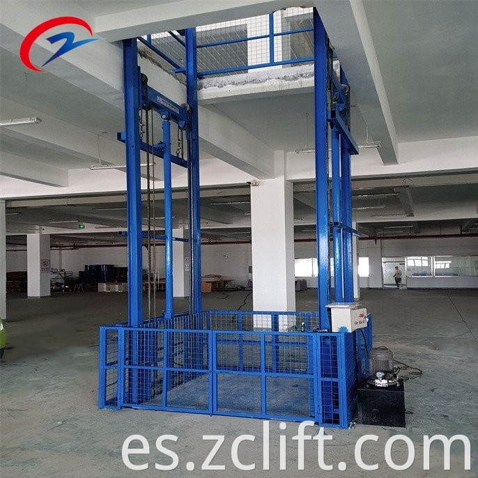 Double Guide Rail Cargo Lift4